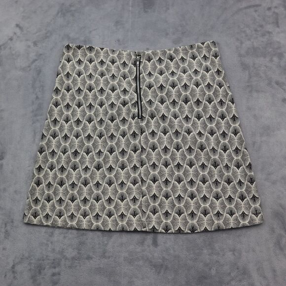 Sans Souci Skirt Womens M Black Flat Front Pockets Back Zip Above Knee A Line - Picture 12 of 16